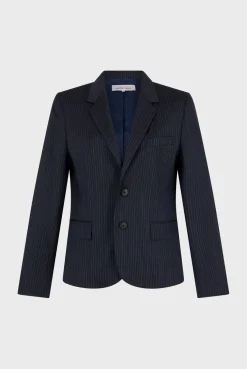 Veste De Tailleur A Rayures Marine - Eddie