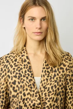 Veste De Tailleur Leopard Marron - Beila
