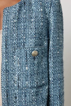 Veste En Tweed Et Lurex Indigo - Belmira