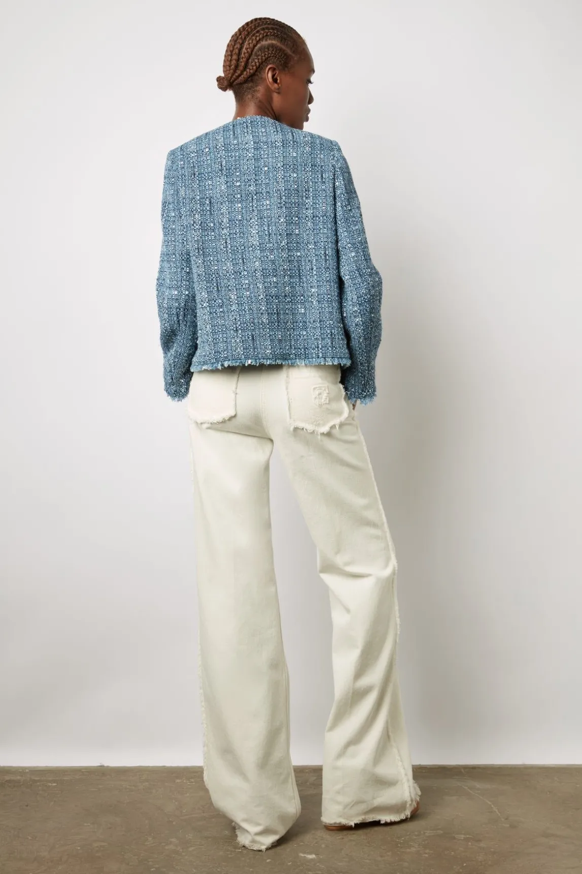 Veste En Tweed Et Lurex Indigo - Belmira