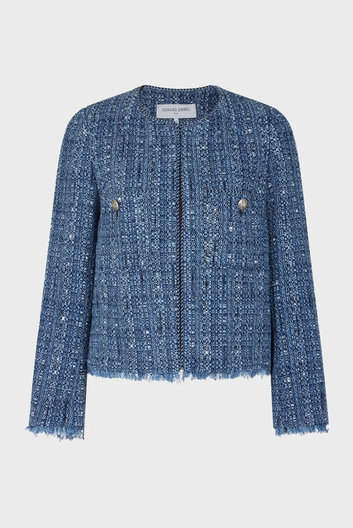 Veste En Tweed Et Lurex Indigo - Belmira