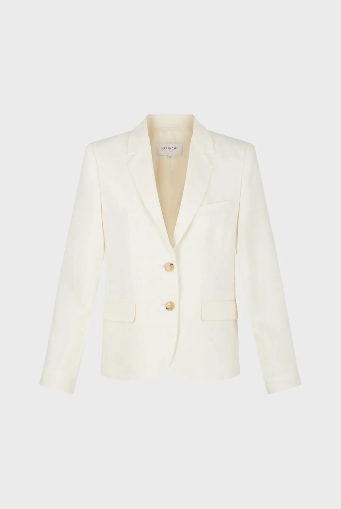 Veste Unie En Lin Melange Ecru - Beck